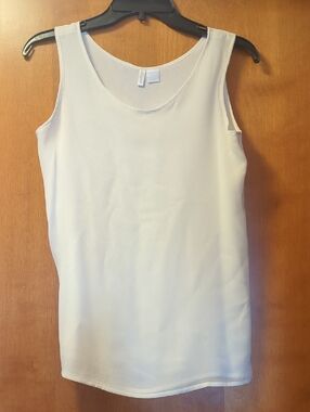 Nordstrom Cream Silk Scoop Neck Tank Top